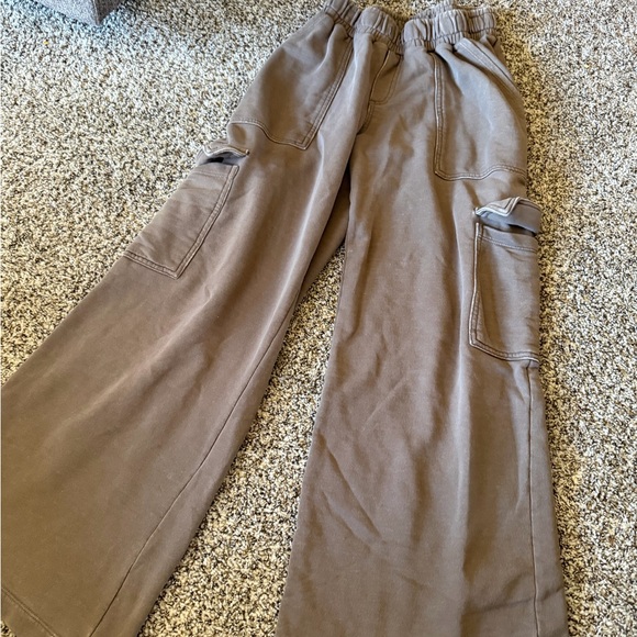 wild fable Pants - wild fable Brown Wide-Leg Cargo Track Pants
